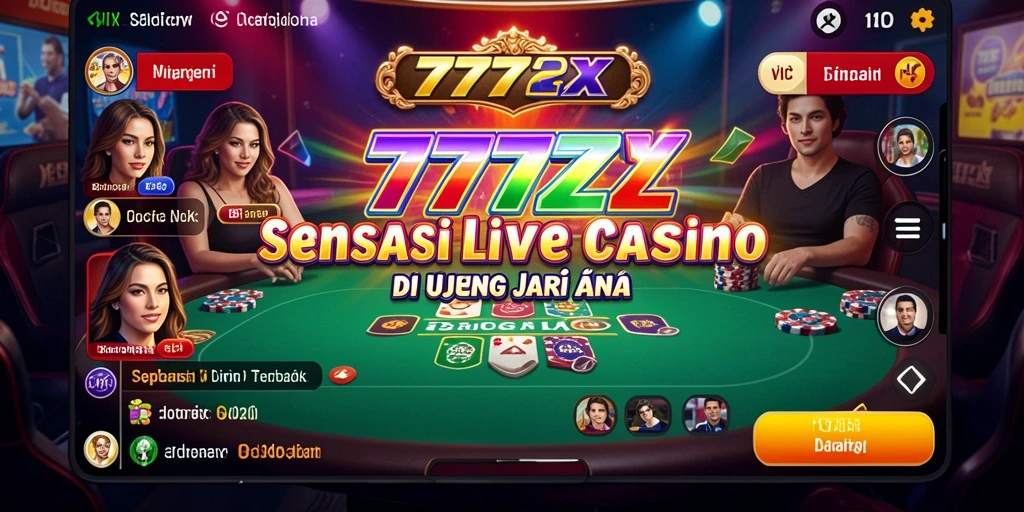 Tampilan gameplay Live Casino yang memikat dan interaktif.