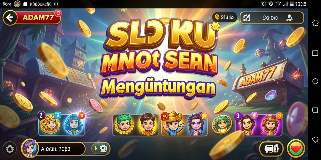 Tangkapan layar utama ADAM77 menunjukkan gameplay slot yang seru dan menarik.