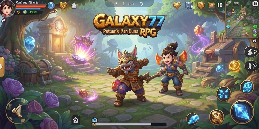 Tampilan gameplay <strong>GALAXY77</strong> yang menakjubkan dalam aksi RPG.