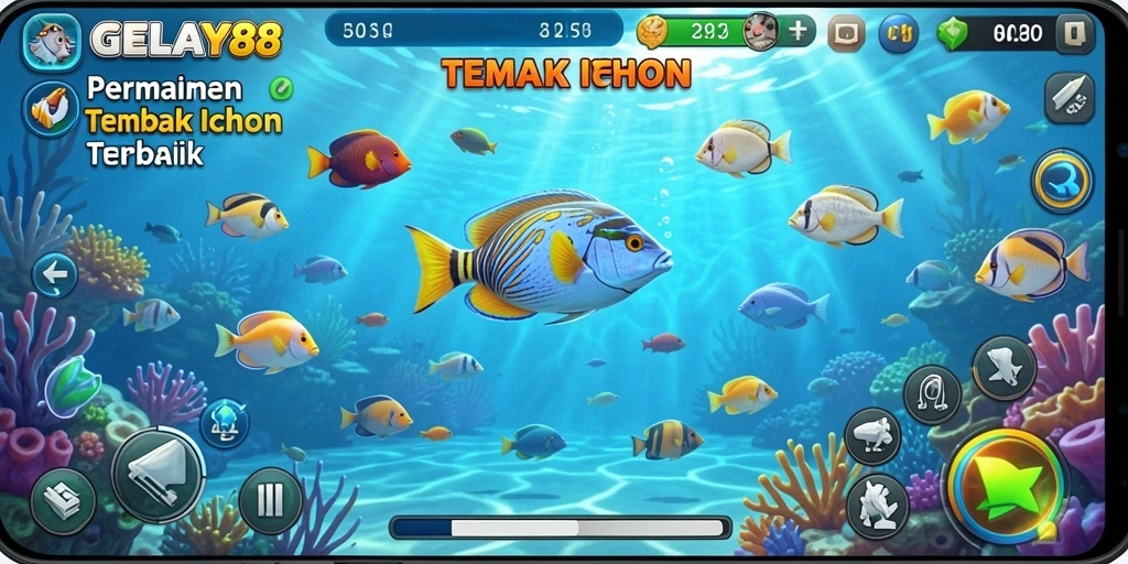 Screenshot gameplay GELAY88 menampilkan aksi seru tembak ikan.