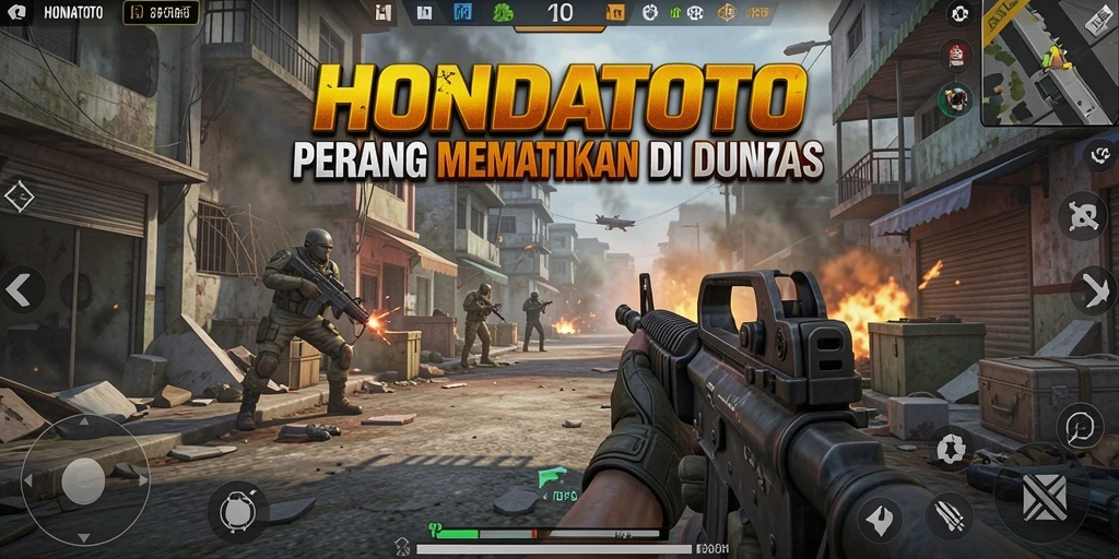 Tampilan seru dalam HONDATOTO saat melakukan serangan FPS yang mendebarkan.