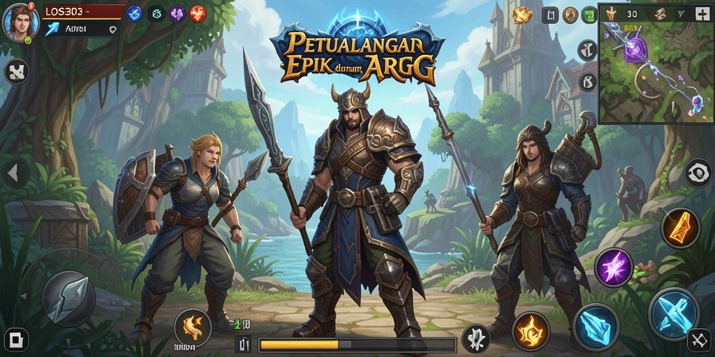 Screenshot gameplay LOS303 yang menampilkan aksi pertempuran ARPG.