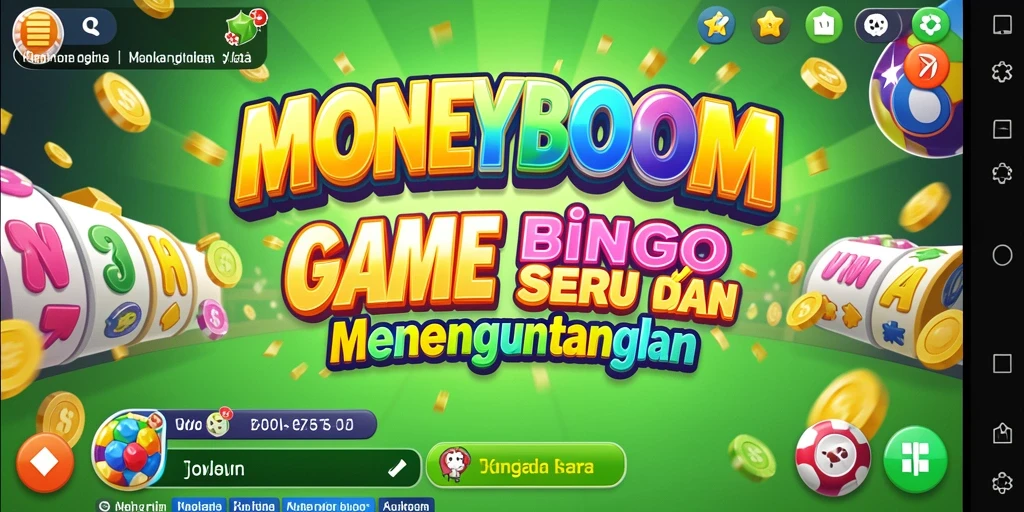 Screenshot utama MONEYBOOM menampilkan gameplay Bingo yang seru dan interaktif.