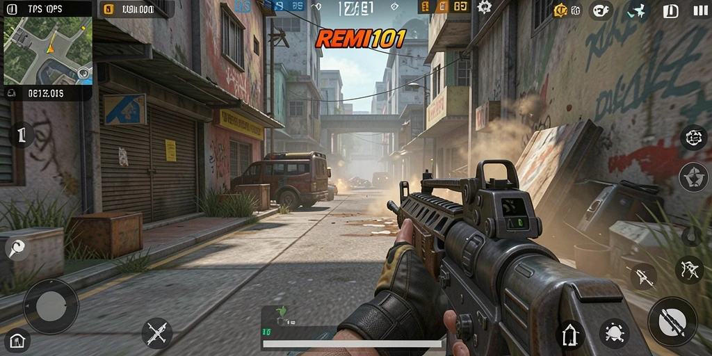 Tampilan gameplay seru di REMI101 dengan aksi menegangkan dan grafis menawan.