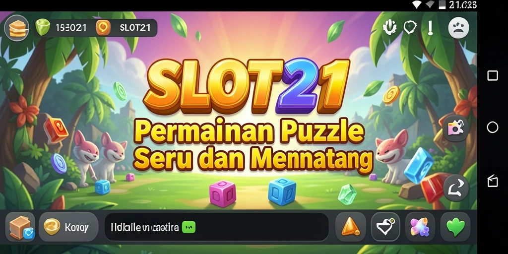 Gameplay SLOT21 yang penuh warna dan menantang puzzle.