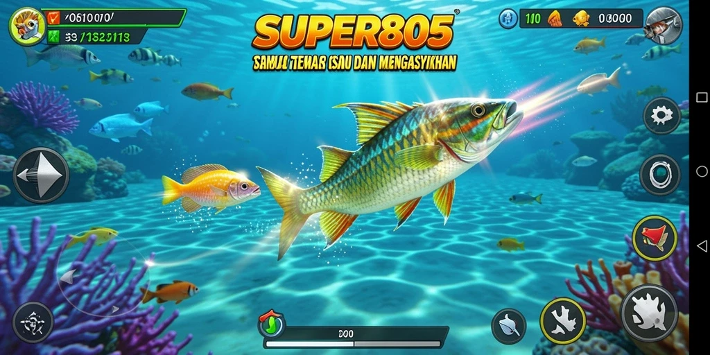 Tampilan gameplay Tembak Ikan yang menarik dan penuh aksi.