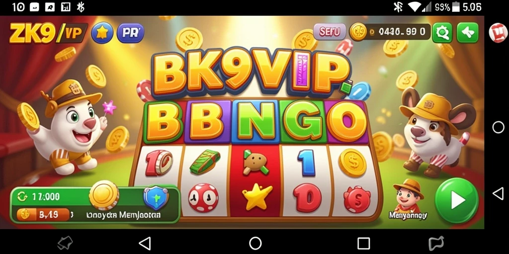 Tampilan menarik dari gameplay Bingo di ZK9VIP.