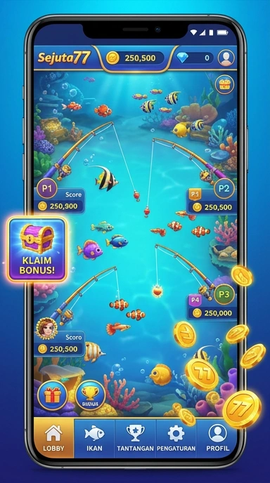 Screenshot aplikasi sejuta77 dengan kategori aplikasi yang beragam.